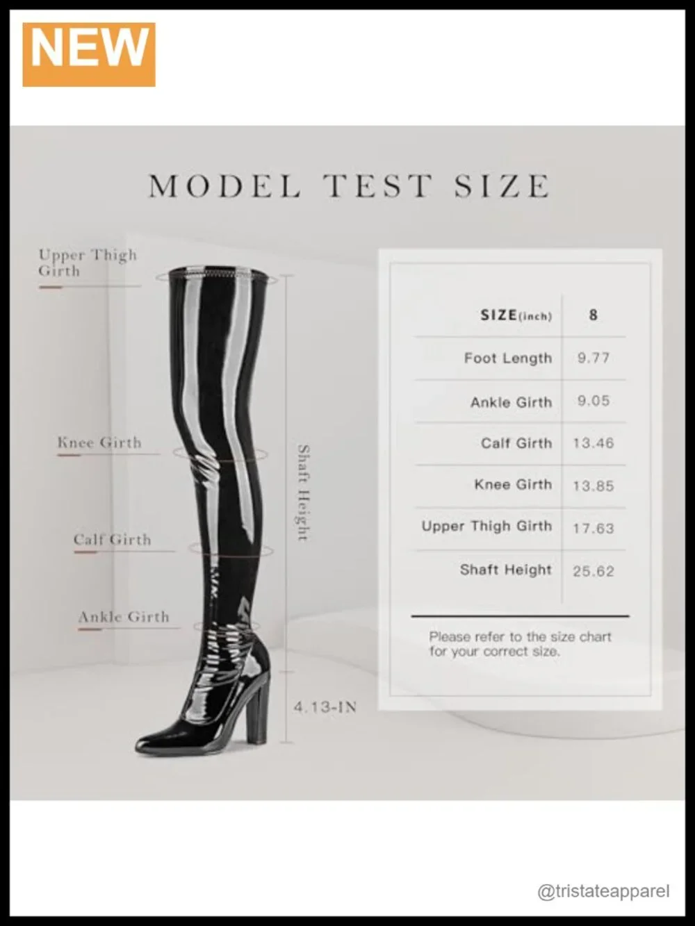 Thigh High Boots for Women Patent Leather Over Knee Heeled Chunky Block